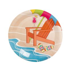 beach party disposable dinner plates